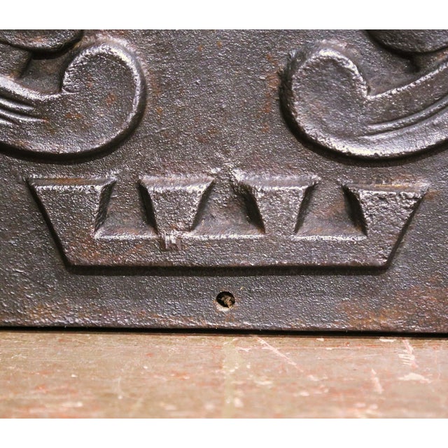 19th Century French Cast Iron Heraldic Wall Hanging Shield Plaque For Sale - Image 4 of 6