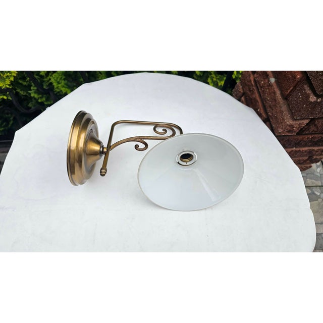 Art Deco Brass Wall Lamp, 1930s For Sale - Image 6 of 9