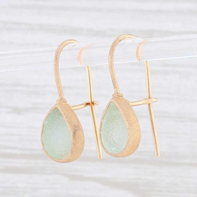 These lovely new earrings are a Nina Nguyen design. Gem: Natural Aquamarine Metal: 18k Yellow Gold Weight: 3 Grams Stamps:...