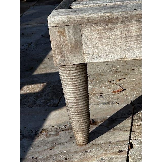 2020s Teak Bench Table With Tray by Henry Hall For Sale - Image 5 of 10