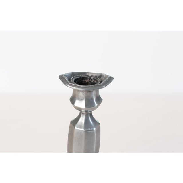 1920s Art Deco Quadruple Silver Plate Candlestick Holder | Jennings Brothers Pattern 1506 For Sale - Image 9 of 14
