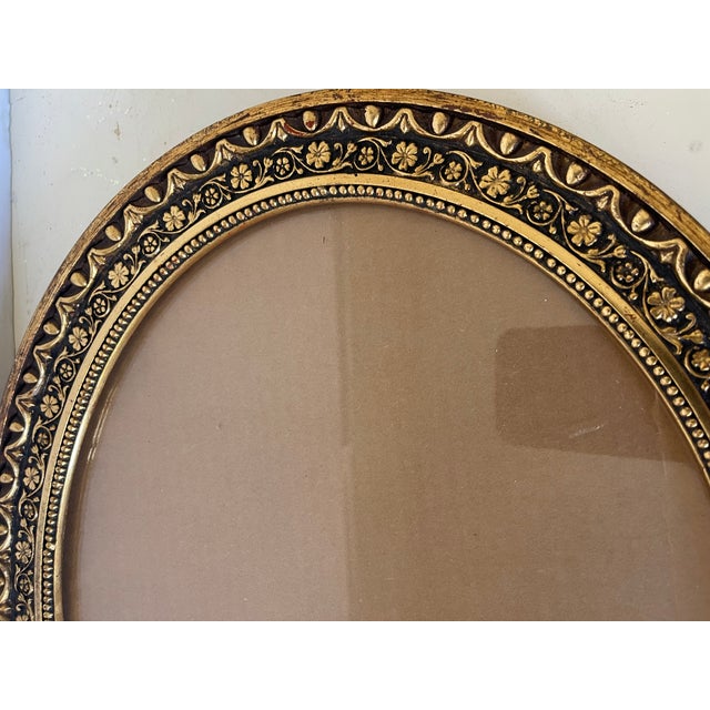 Shabby Chic Vintage Oval Gold Frame or Tray For Sale - Image 3 of 4