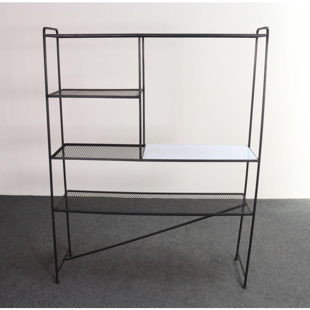 Mid-Century American Modern Iron Shelving Unit / Etagere by Freda Diamond For Sale - Image 14 of 18