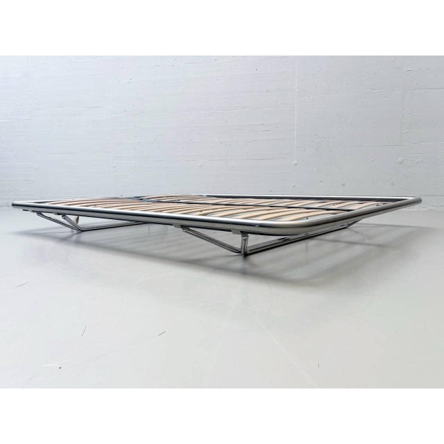 Bauhaus Bed by Bruno Huwyler with Slatted Base by Lattino, 1970s For Sale - Image 4 of 16