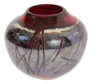 Mark Fowler Signed 1987 Art Glass Vase