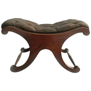 George IV Double C-Frame Mahogany Stool