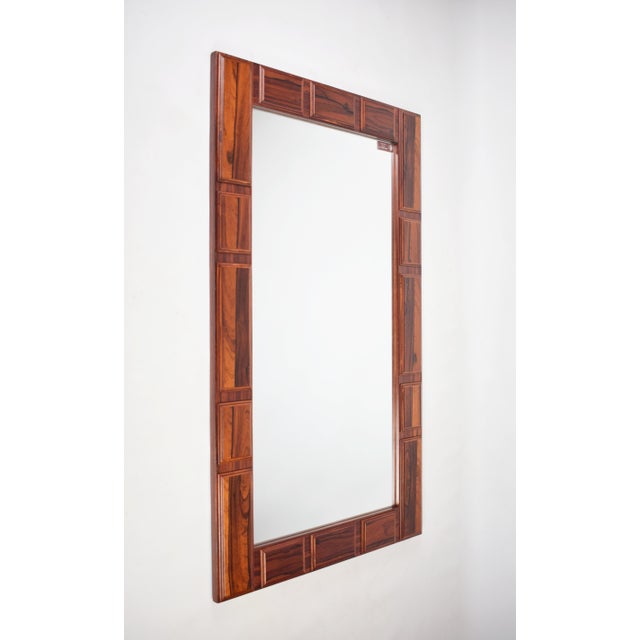 Mirror with Rosewood Frame by GT Atalje, 1950s For Sale - Image 10 of 12