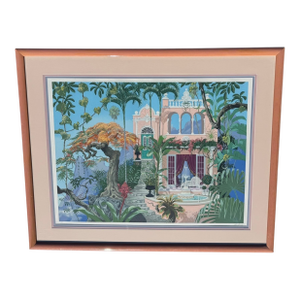 1980s John Kiraly Signed & Numbered "Poinciana Palace" Limited Edition Print
