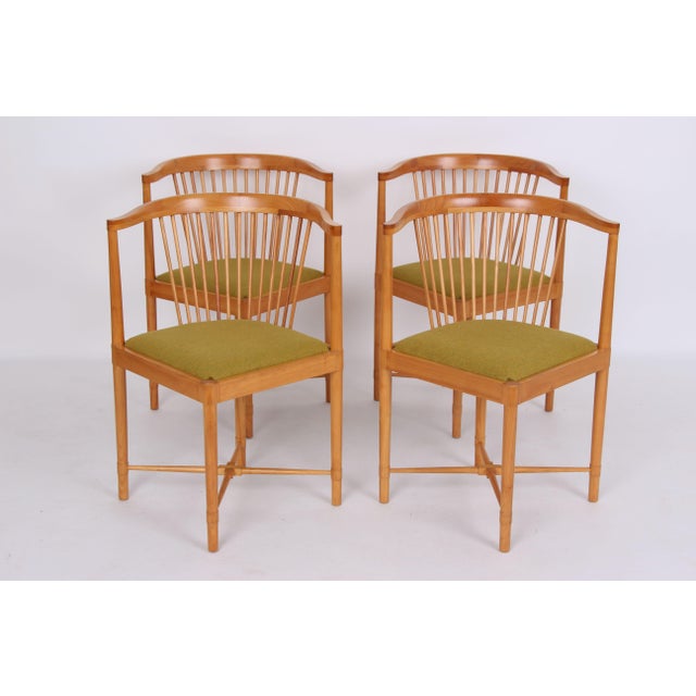 Armchairs by Børge Mogensen for Søborg Møbelfabrik, 1970s, Set of 4 For Sale - Image 3 of 8