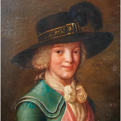 Portrait of a Young Woman, 1800s, Oil on Panel, Framed For Sale - Image 3 of 14