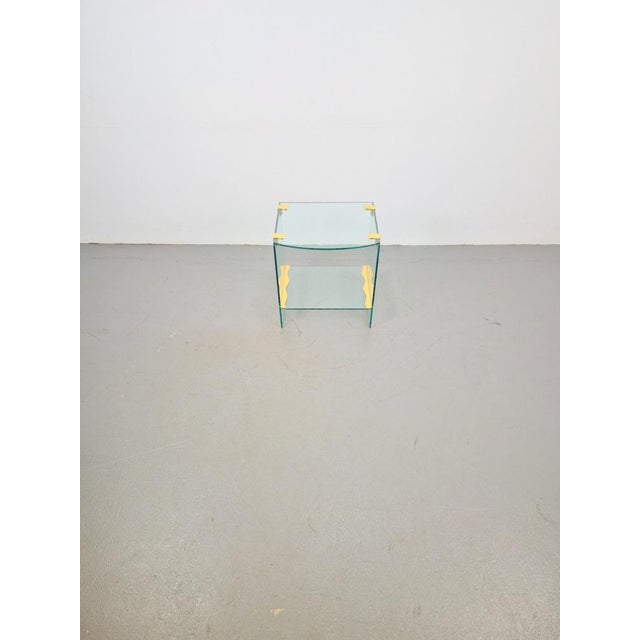 Vintage Regency Brass & Glass Side Table, 1970s For Sale - Image 9 of 13