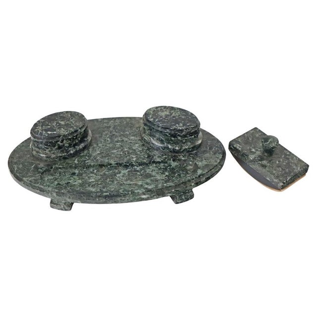 Art Deco Serpentine Extinguishing Cradle Desk Set, Germany, 1920s, Set of 2 For Sale - Image 15 of 15