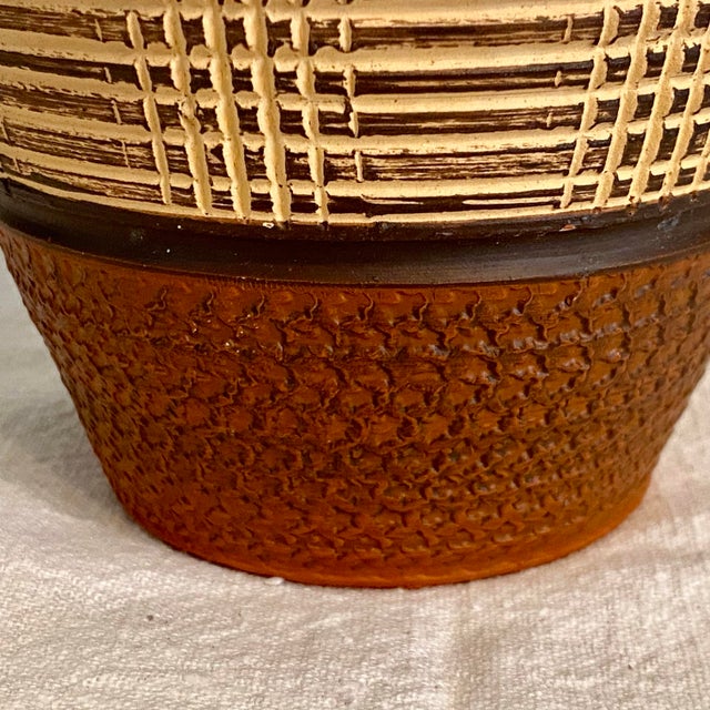 1950s Textured Red Clay Vase Made in Germany For Sale - Image 5 of 8