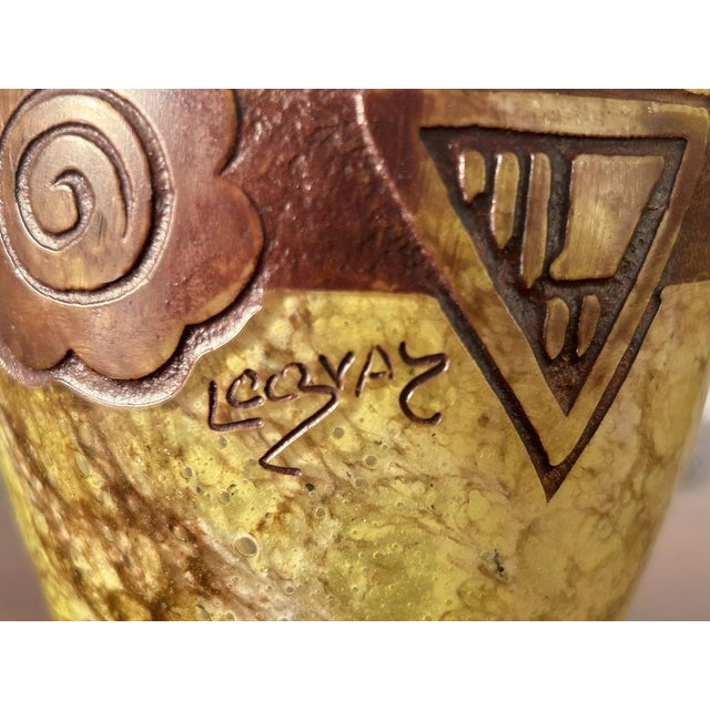 Glass Art Deco Glass Vases by Legras, 1920s, Set of 2 For Sale - Image 7 of 15