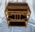 Mid-Century Modern Vintage Faux Bamboo Bar Cart/Magazine Rack With Ebonized Wood Shelves For Sale - Image 3 of 13