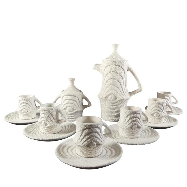 Op Art Mocha Set, 1970s, Set of 14 For Sale - Image 12 of 12
