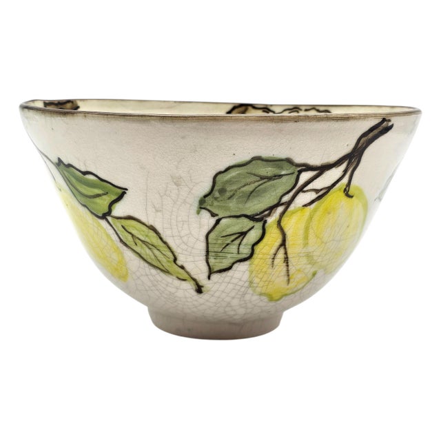 Donna Marie Padrick California Lemon Studio Pottery Centerpiece Bowl 9.5" For Sale - Image 4 of 12