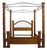 Thomasville Furniture Renaissance Collection Solid Oak Adjustable King / Queen Size Canopy Bed 34511-475 For Sale