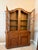 1980 vintage Oak China Cabinet display and storage, W 53 in, H 78 1/2 in, D 13 in. Three shelves for Top Display, two tier...
