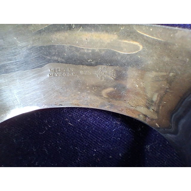 Mexican Vintage Mexican Oval Sterling Silver Napkin Ring Engraved 'Father' For Sale - Image 3 of 5