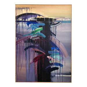 Berenice D'vorzon, Large Abstract Expressionist New York Modernist Woman Artist Bold Oil Painting, 1980