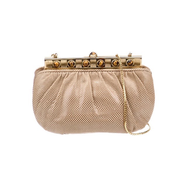 AUTHENTICITY GUARANTEE: We guarantee the authenticity of all our items Judith Leiber Vintage KARUNG Skin Bag: Semi...