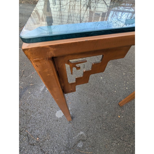 1980s Copper Framed Writing Desk For Sale In Chicago - Image 6 of 9
