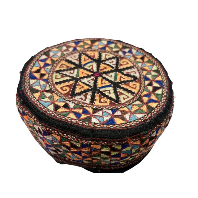 Tribal Mid-1900's Central Asian Hand Made Afghan-Turkmen Cap For Sale - Image 4 of 6