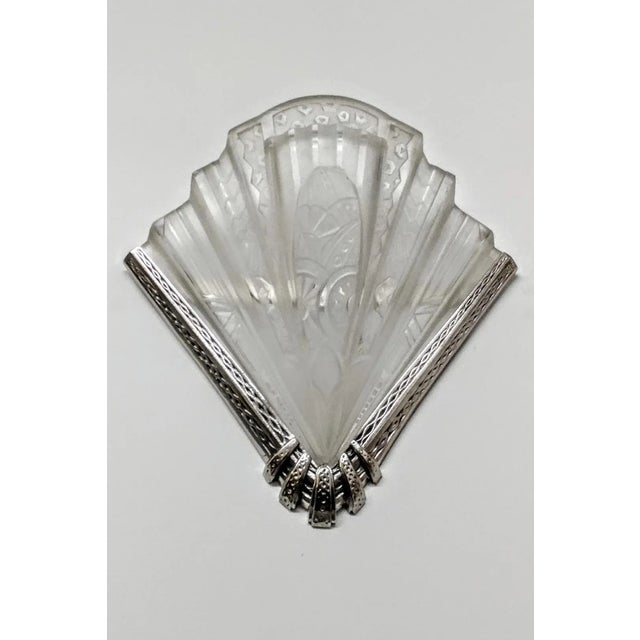French Art Deco Chandelier Signed by Frontisi (Pair Available) For Sale In New York - Image 6 of 8