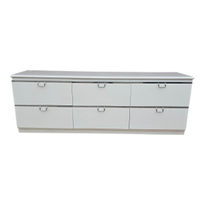 1980s Lane Post Modern Dresser With Chrome Accents