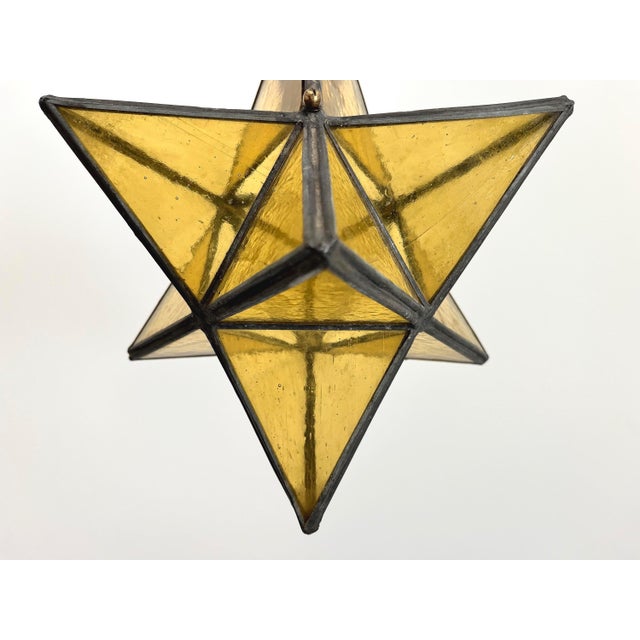 1960s Gold Glass Star Light For Sale - Image 9 of 18