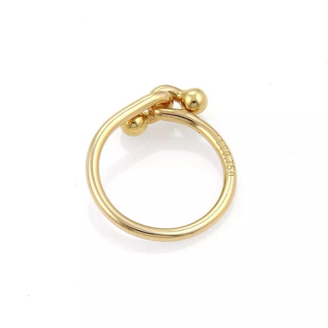 Late 20th Century Tiffany & Co. 18k Yellow Gold Double Hook Band Ring For Sale - Image 5 of 6