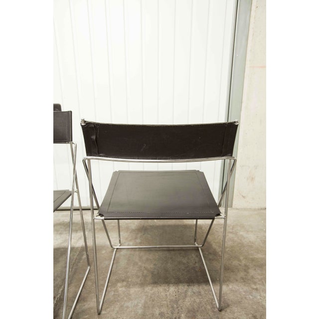 Minimalist X Line Chair attributed to Niels Jorgen Haugesen, 1970s For Sale - Image 14 of 18