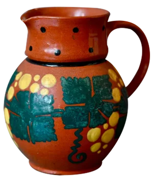 Pitcher with Grapes in Glazed Earthenware, 1890s