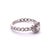 14k 0.125ct Cube Link Design Dainty 14k White Gold Diamond Ring Size 6.5 For Sale - Image 4 of 6