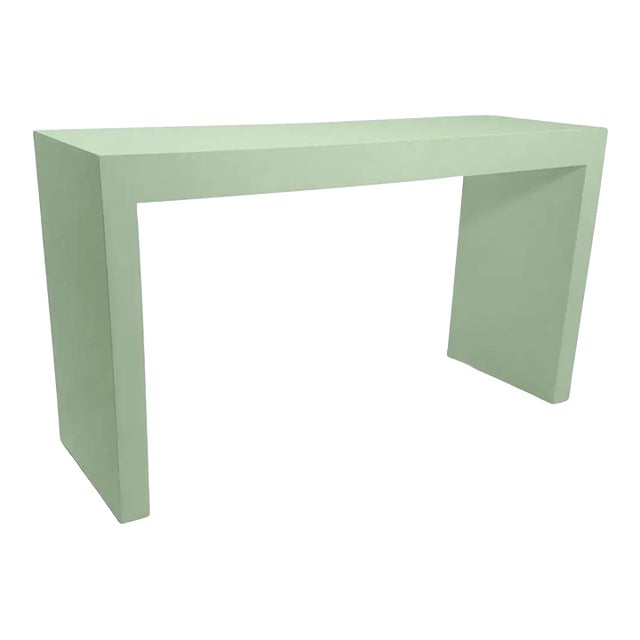 Late 20th Century Parsons Style Mint Green Console Table Chairish