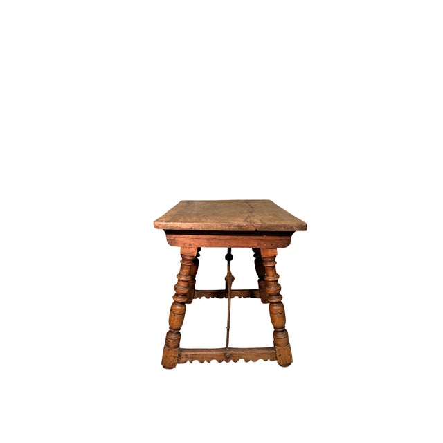 Rustic Antique Table in Walnut, 1800 For Sale - Image 3 of 4