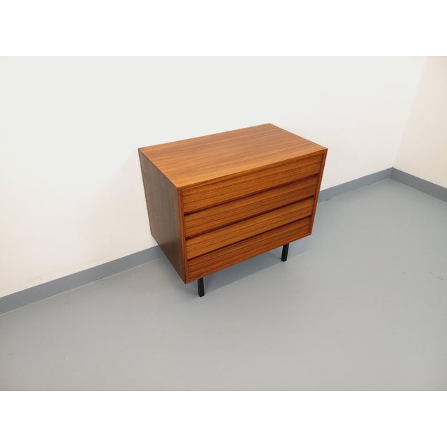 Mid-Century Scandinavian Modernist Style Chest of Drawers in Rosewood and Black Metal, 1960s For Sale - Image 11 of 15