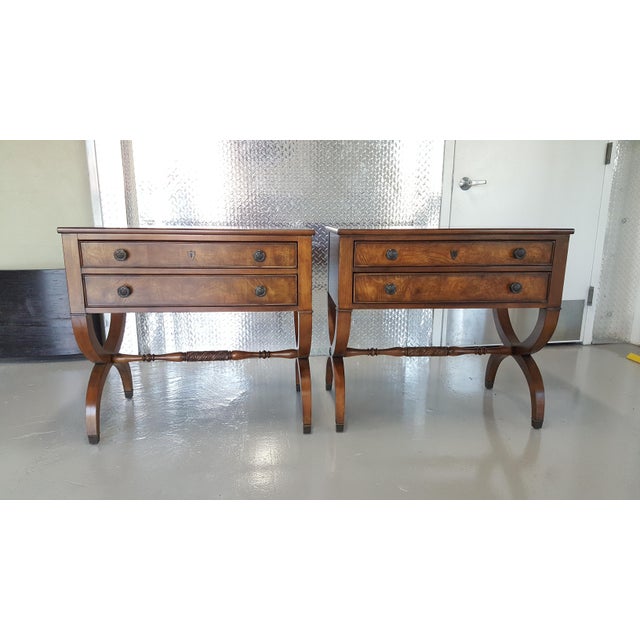 English Ethan Allen Nightstands a Pair Chairish