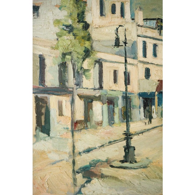 2010s Impressionist Artist, Town Scene, Mid-20th Century, Oil on Canvas For Sale - Image 5 of 9