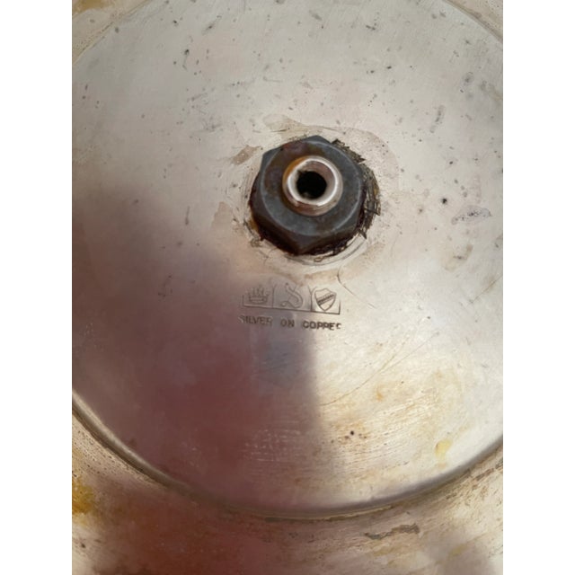 Mid-Century Modern Vintage Sheridan Silver on Copper Extra Large Lazy Susan Tray For Sale - Image 3 of 5