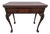 Square Ball and Claw Crotch Mahogany Flip Top Console Game Table For Sale