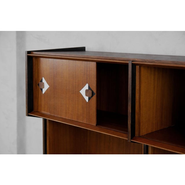 Wood Mid-Century Danish Modern Teak Buffet with Hand-Painted Pattern, 1950s For Sale - Image 7 of 17