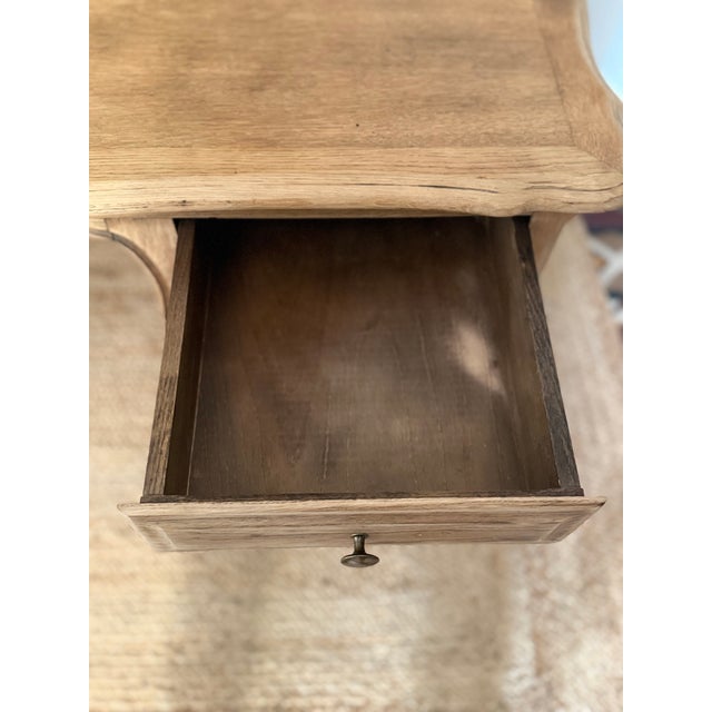 Louis XV Country Chic Oak Ministers Desk, 1970s For Sale - Image 12 of 18