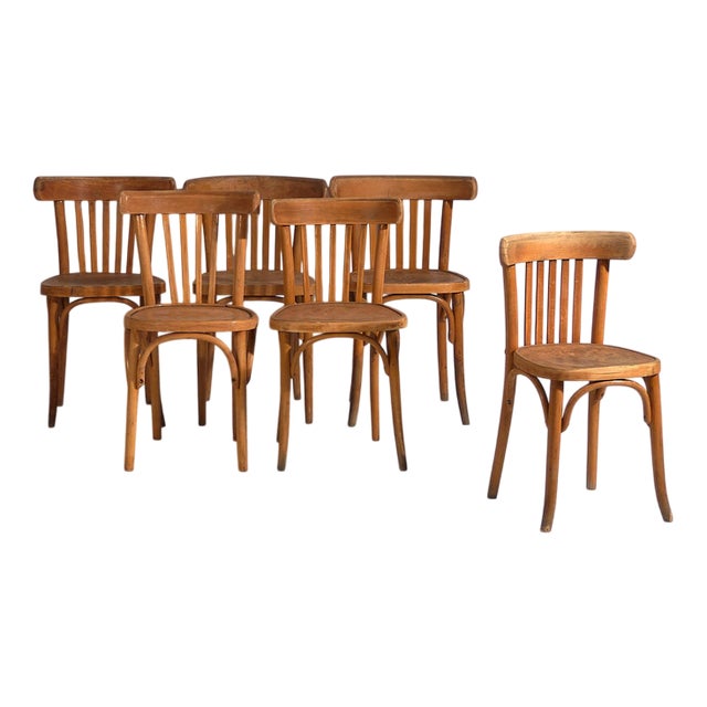 Bistro Chairs from Thonet, 1920s, Set of 6 For Sale
