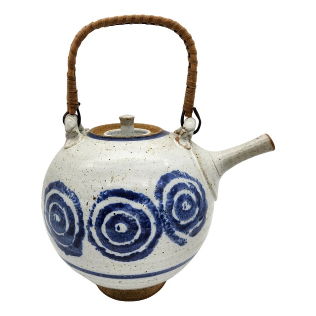 vintage studio pottery tea pot For Sale