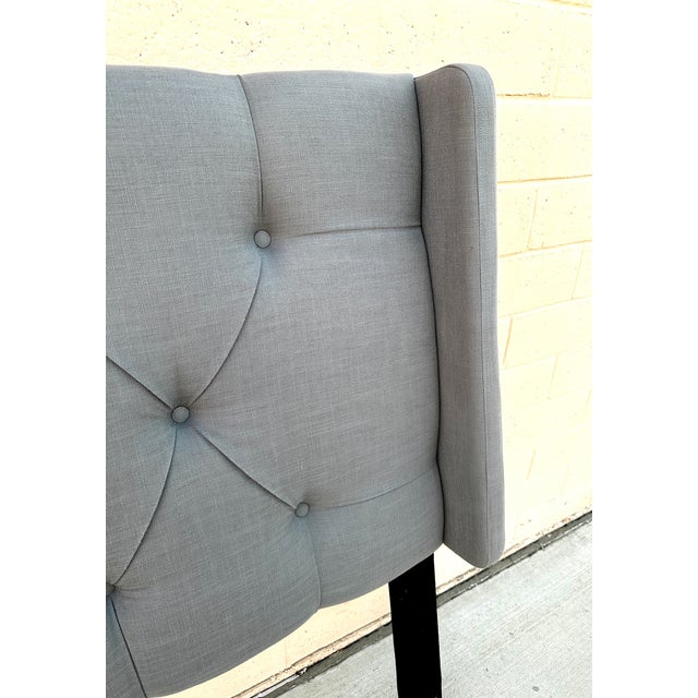 Restoration Hardware Style Tufted Grey King Headboard Chairish