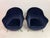 Mid-Century Italian Lounge Chairs in Navy Romo Cotton Velvet, 1960s, Set of 2 For Sale - Image 4 of 18