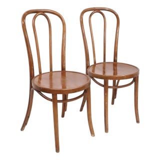 Early 20th Century Pr. Vienna Secessionist Bentwood Cafe Bistro Chairs by Thonet For Sale