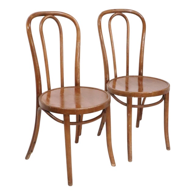 Early 20th Century Pr. Vienna Secessionist Bentwood Cafe Bistro Chairs by Thonet For Sale